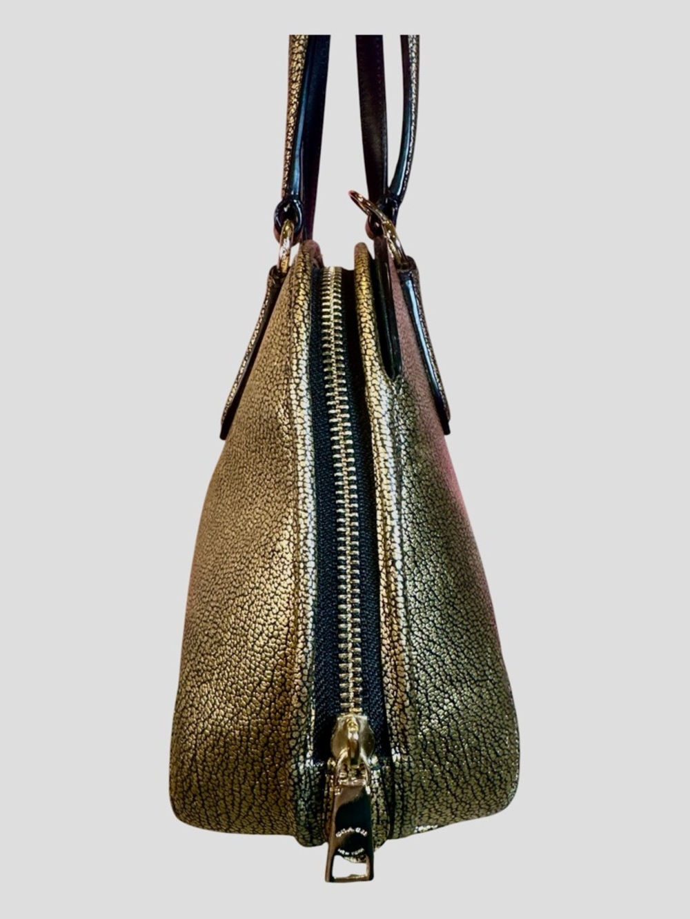 COACH Mini Prince St Metallic Gold Crossbody Like New - Picture 5 of 17
